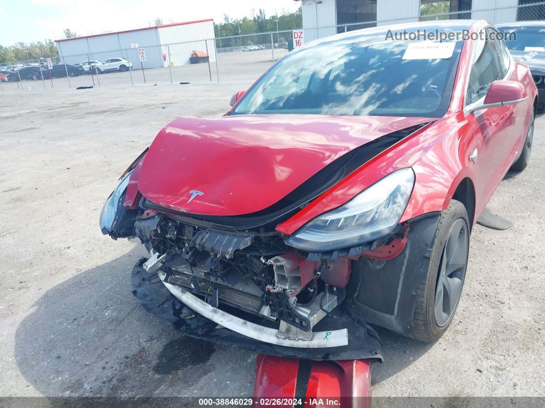 2018 Tesla Model 3 Long Range/mid Range Red vin: 5YJ3E1EA2JF022347