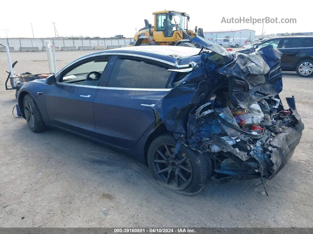 2018 Tesla Model 3 Long Range/mid Range Blue vin: 5YJ3E1EA2JF022610