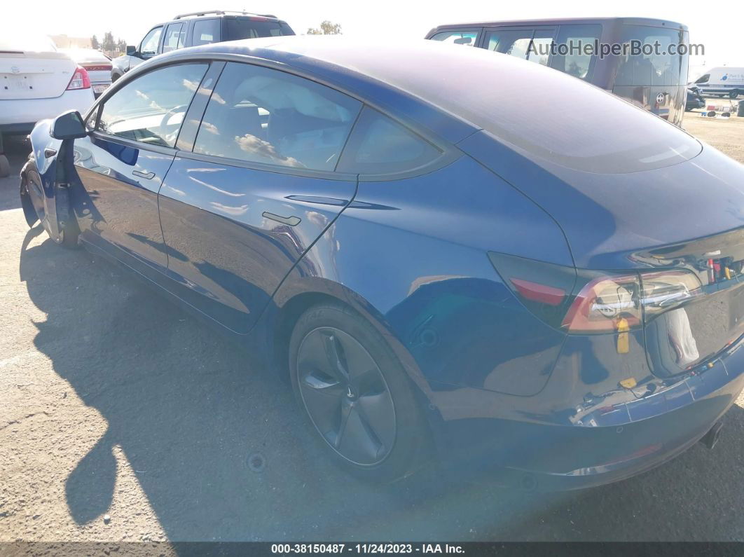 2018 Tesla Model 3 Long Range/mid Range Blue vin: 5YJ3E1EA2JF022624