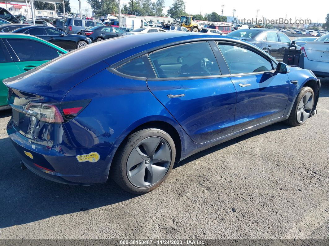 2018 Tesla Model 3 Long Range/mid Range Blue vin: 5YJ3E1EA2JF022624