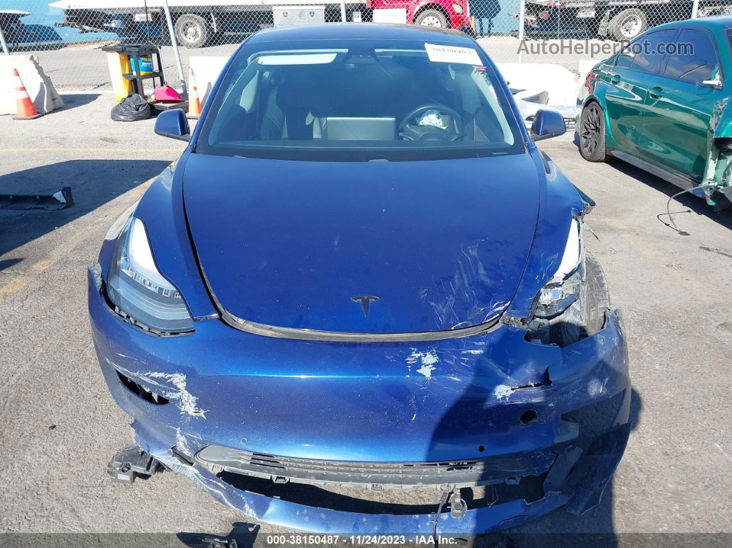 2018 Tesla Model 3 Long Range/mid Range Blue vin: 5YJ3E1EA2JF022624