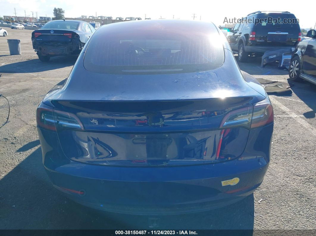 2018 Tesla Model 3 Long Range/mid Range Blue vin: 5YJ3E1EA2JF022624