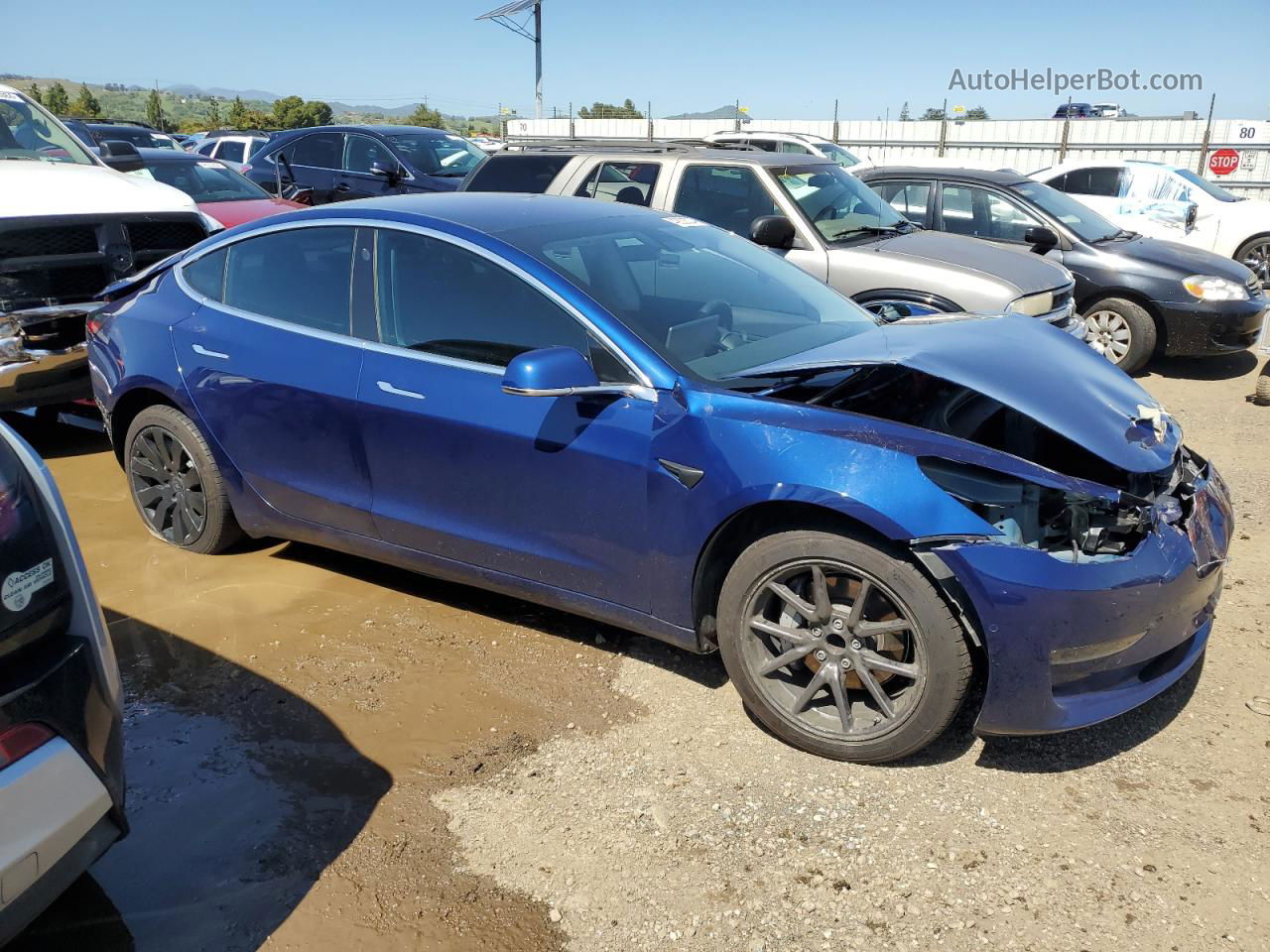 2018 Tesla Model 3  Blue vin: 5YJ3E1EA2JF022896