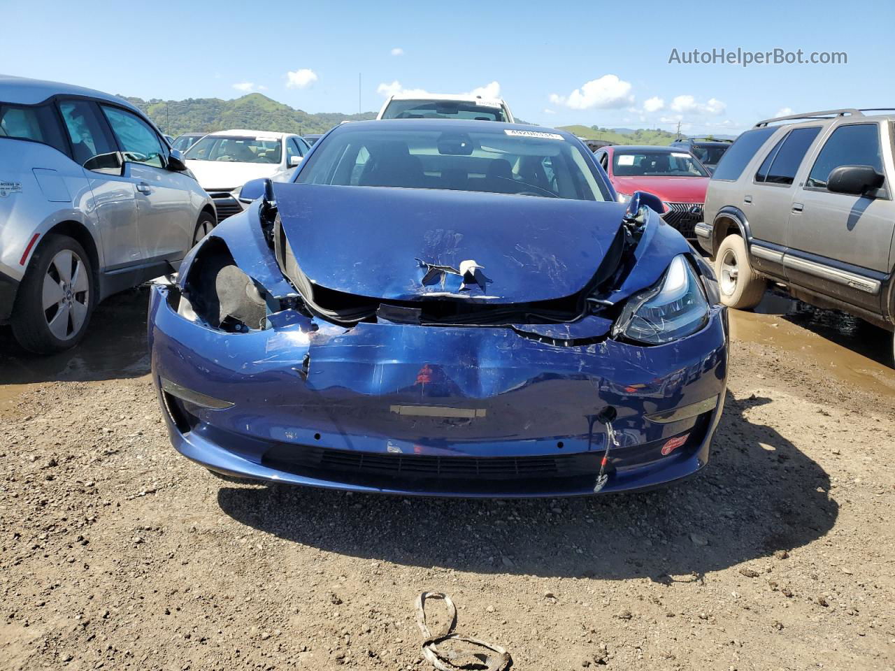 2018 Tesla Model 3  Blue vin: 5YJ3E1EA2JF022896