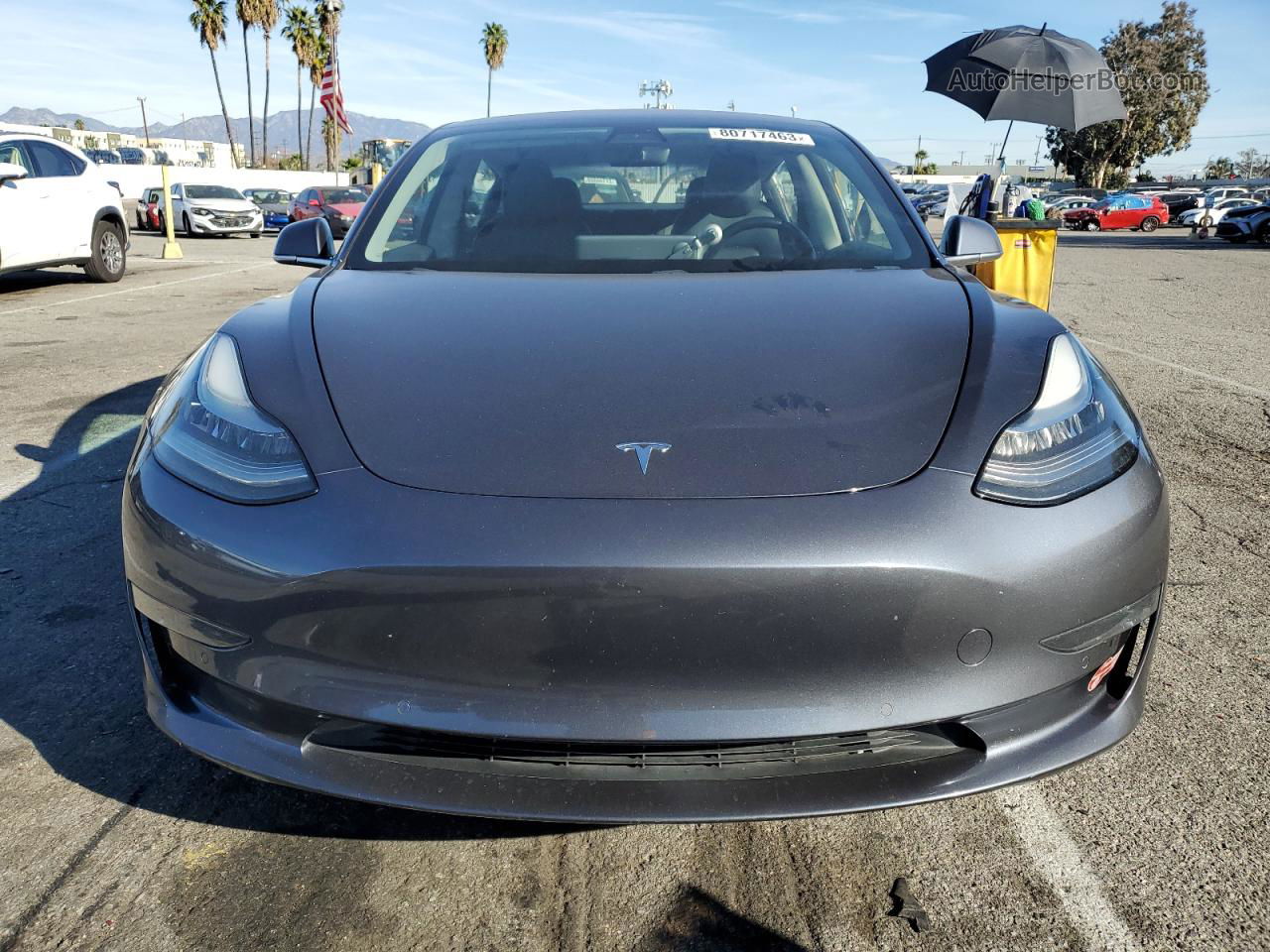 2018 Tesla Model 3  Угольный vin: 5YJ3E1EA2JF039861