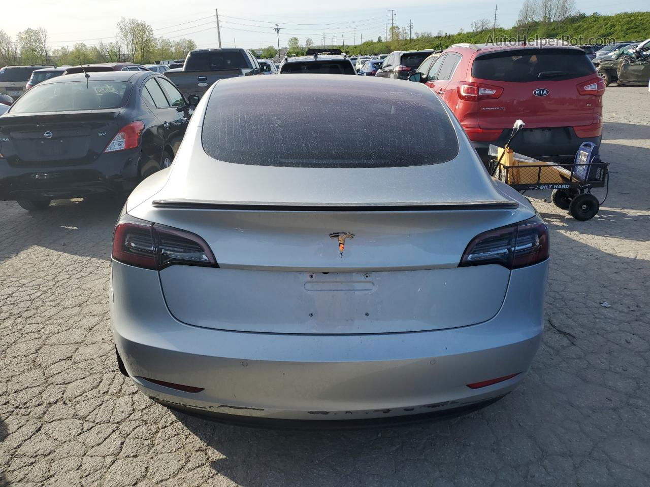 2018 Tesla Model 3  Silver vin: 5YJ3E1EA2JF042601