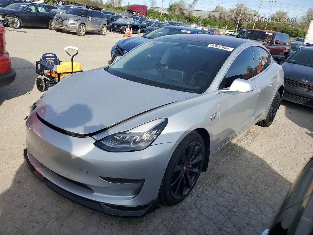 2018 Tesla Model 3  Silver vin: 5YJ3E1EA2JF042601