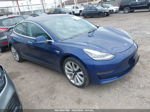 2018 Tesla Model 3 Long Range/mid Range Blue vin: 5YJ3E1EA2JF042727