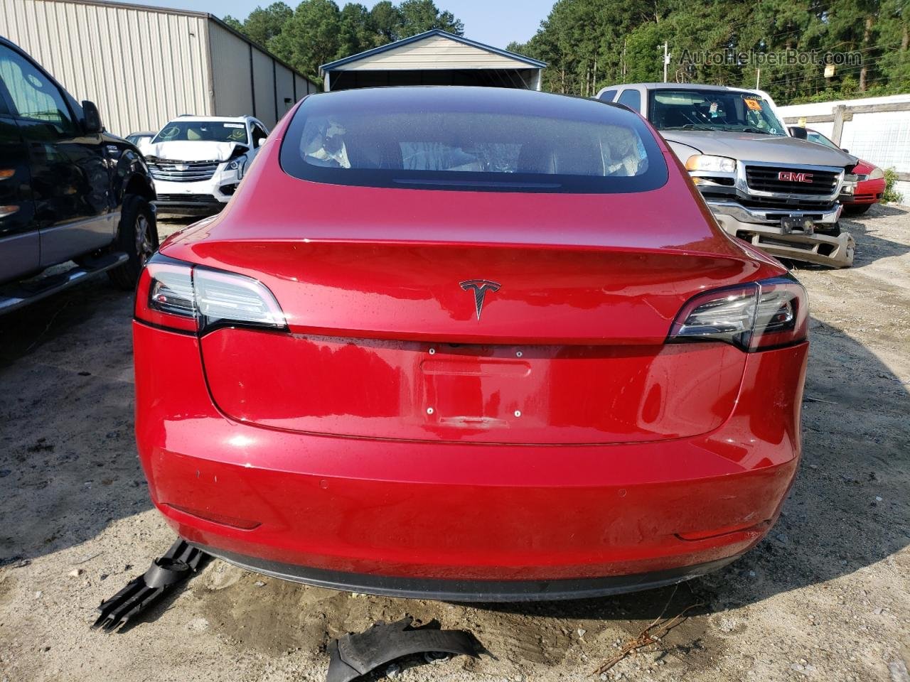 2018 Tesla Model 3  Red vin: 5YJ3E1EA2JF051315