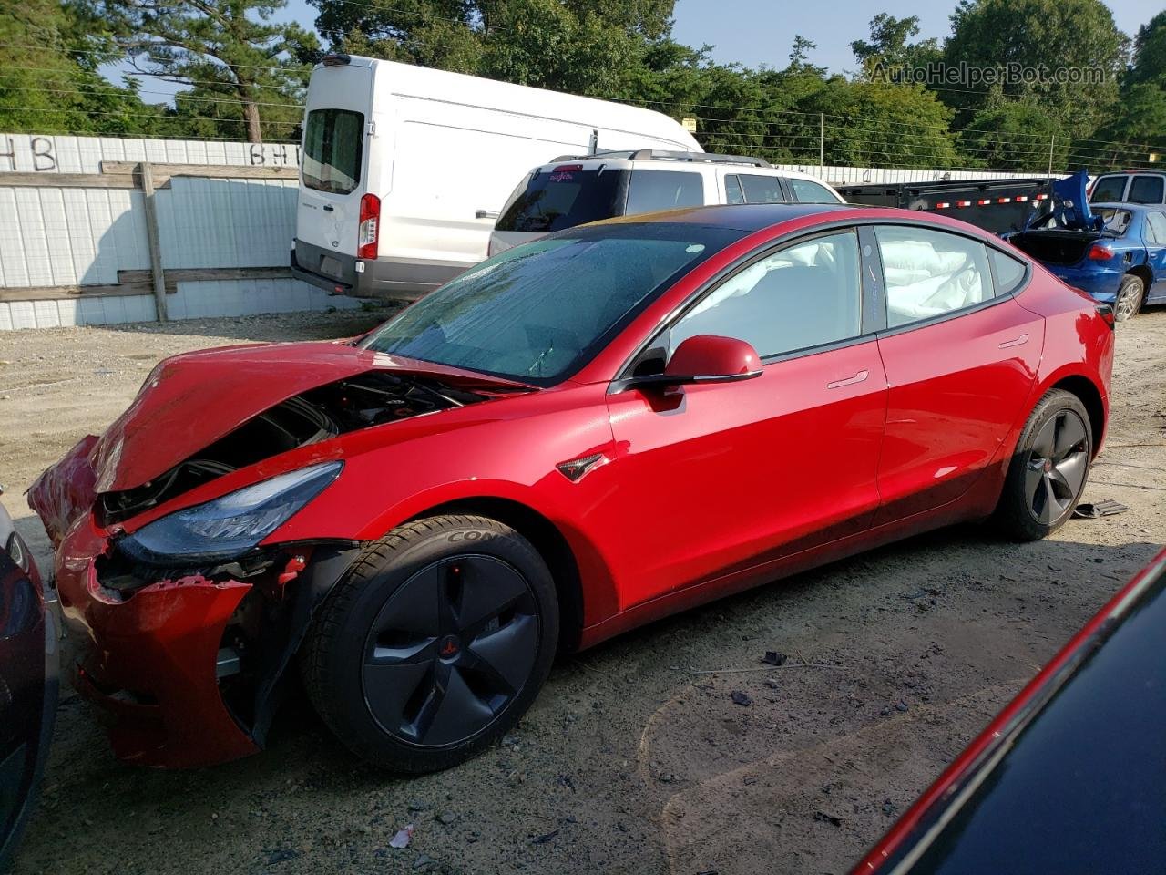2018 Tesla Model 3  Red vin: 5YJ3E1EA2JF051315