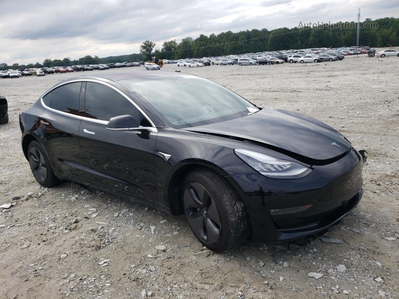 2018 Tesla Model 3  Черный vin: 5YJ3E1EA2JF095055