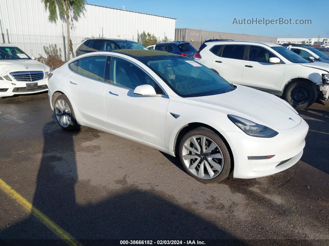 2018 Tesla Model 3 White vin: 5YJ3E1EA2JF108242