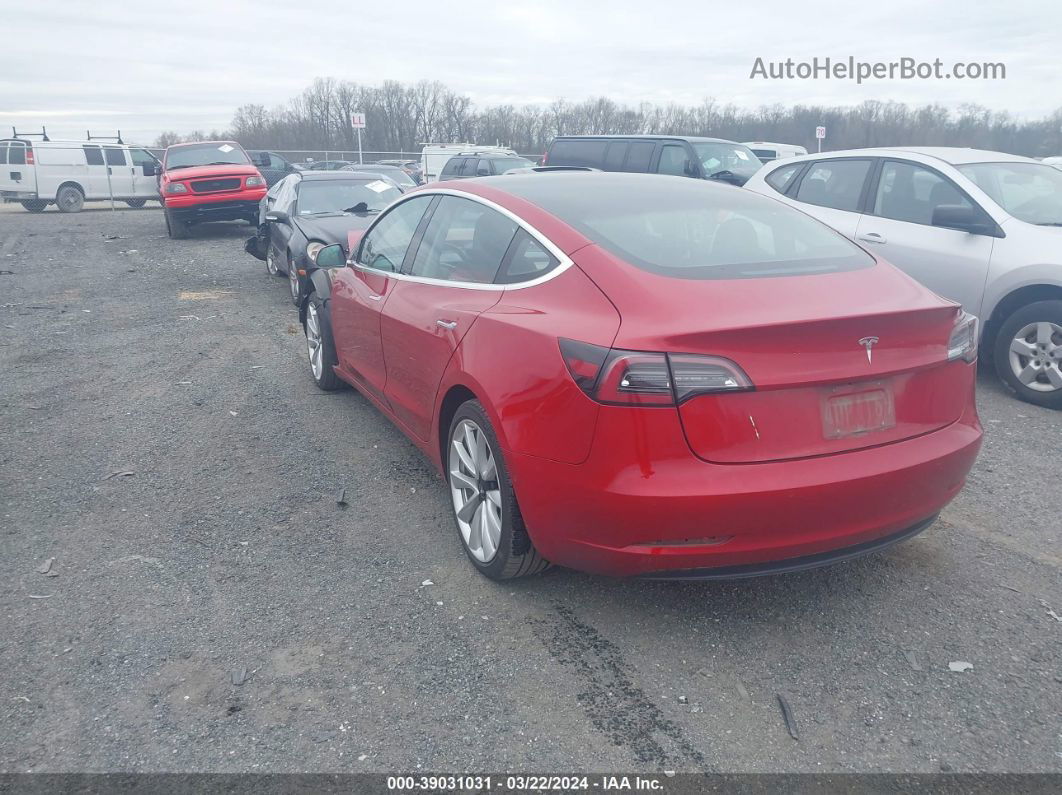 2018 Tesla Model 3 Long Range/mid Range Red vin: 5YJ3E1EA2JF155061