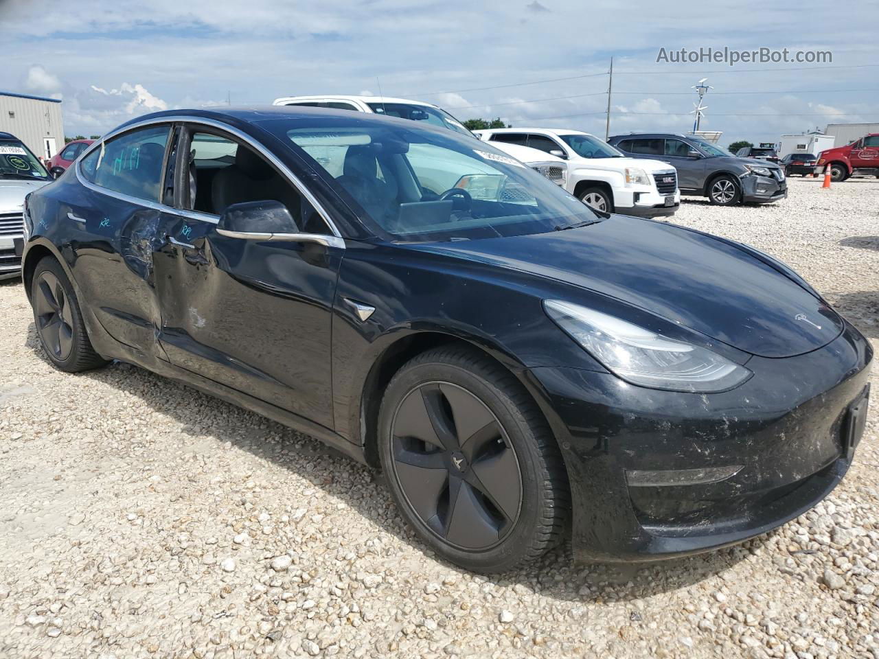 2018 Tesla Model 3  Черный vin: 5YJ3E1EA2JF157232