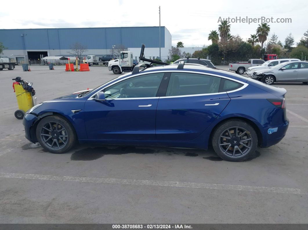 2018 Tesla Model 3 Long Range/mid Range Blue vin: 5YJ3E1EA2JF160891