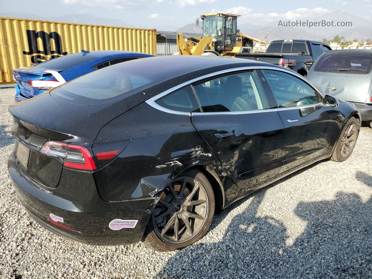 2018 Tesla Model 3  Black vin: 5YJ3E1EA2JF172023