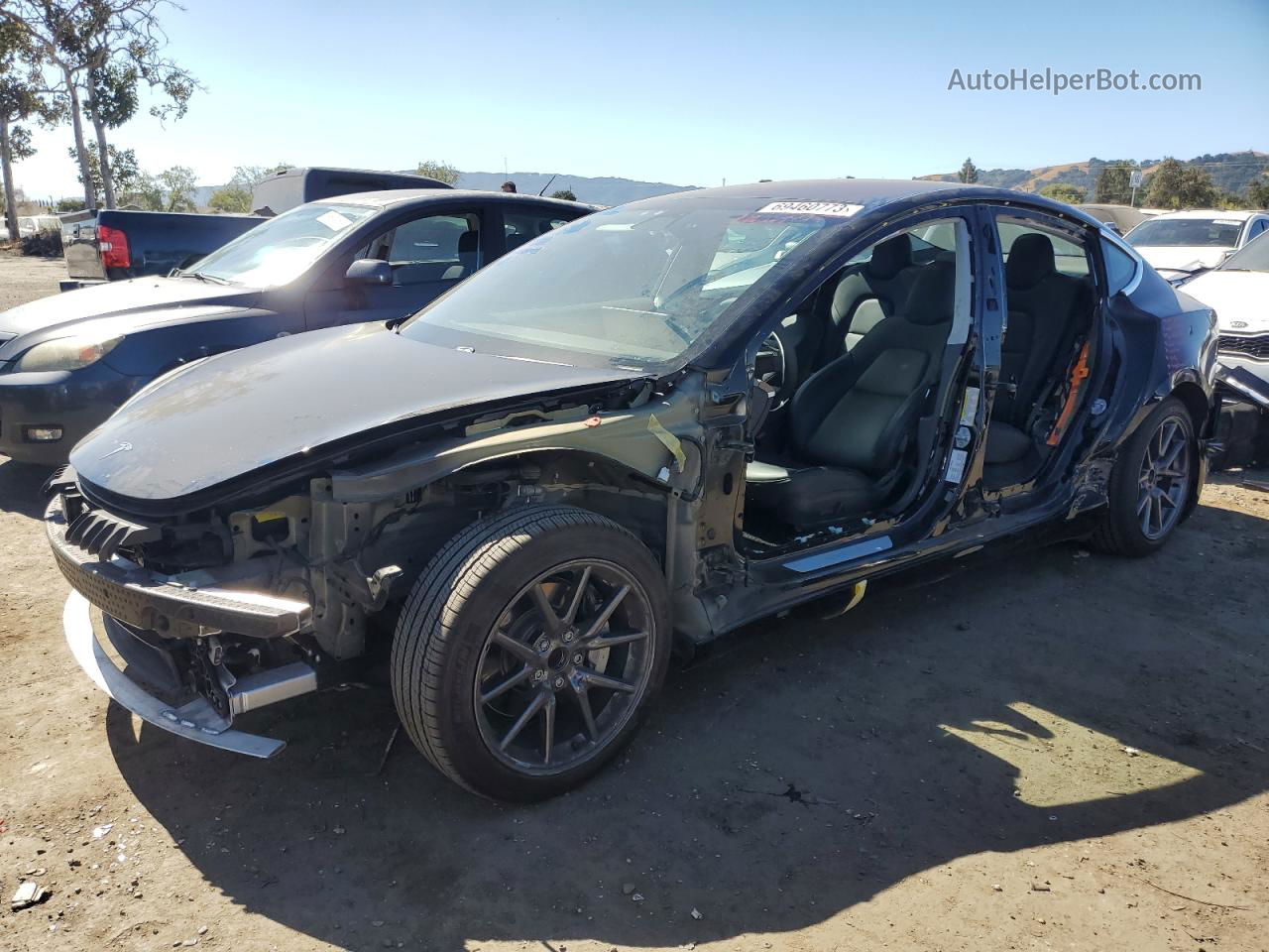 2019 Tesla Model 3  Black vin: 5YJ3E1EA2KF193200