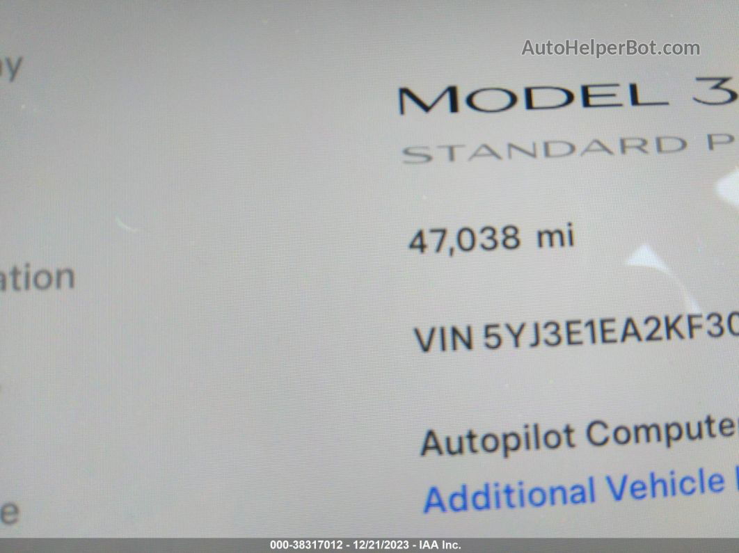 2019 Tesla Model 3 Long Range/mid Range/standard Range/standard Range Plus Черный vin: 5YJ3E1EA2KF306269