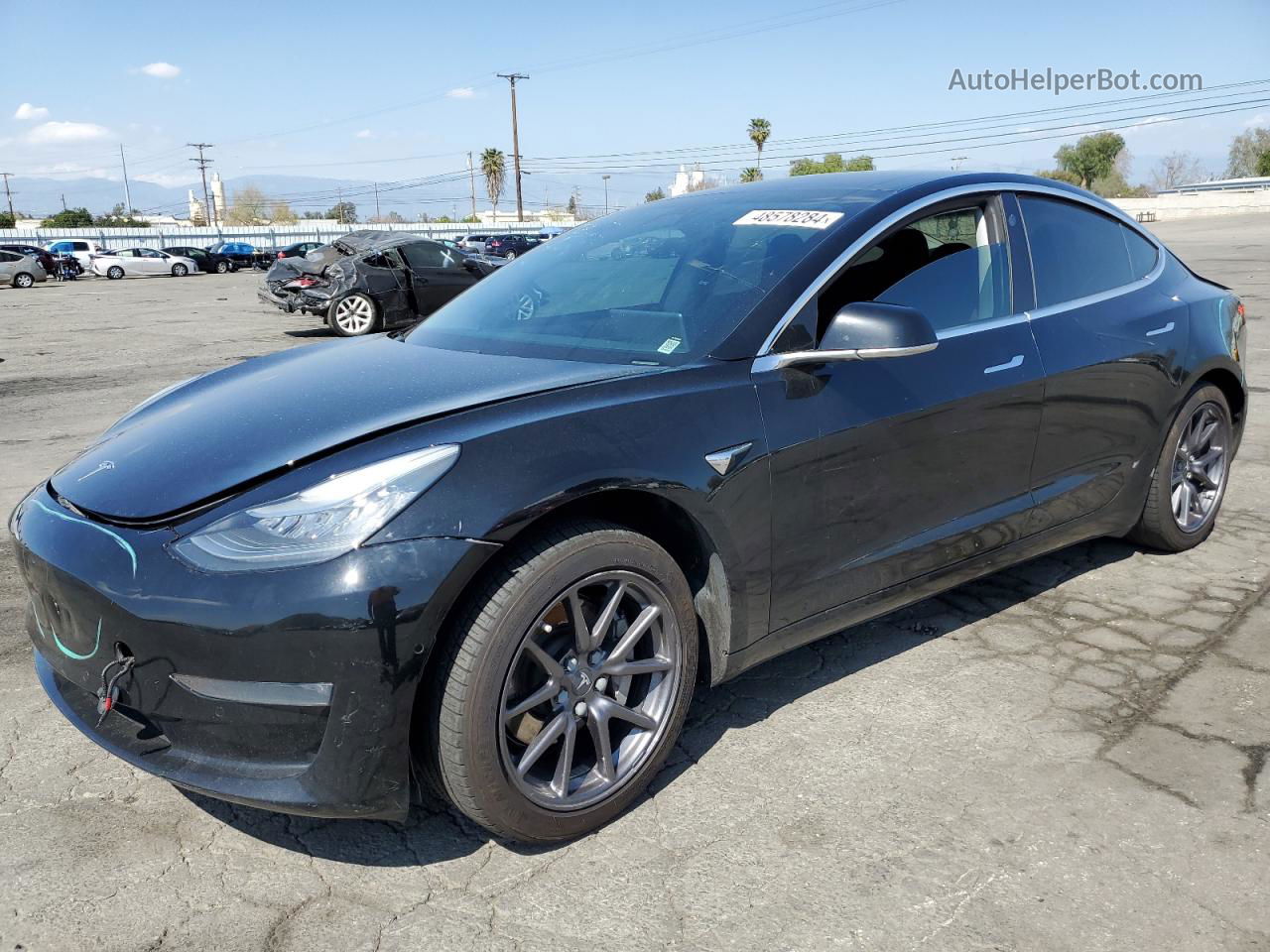 2019 Tesla Model 3  Черный vin: 5YJ3E1EA2KF306417