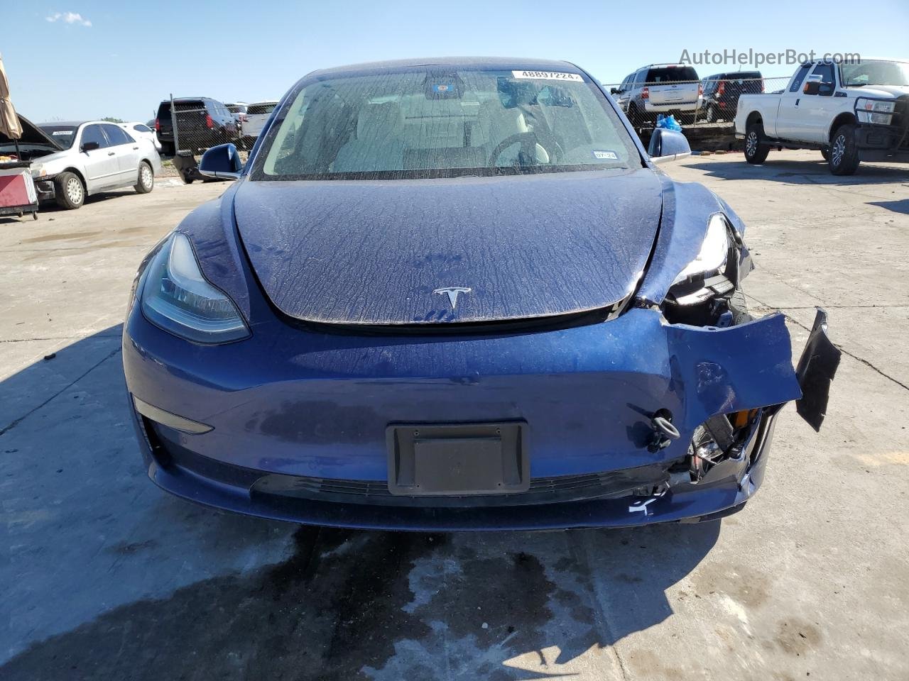 2019 Tesla Model 3  Синий vin: 5YJ3E1EA2KF317966