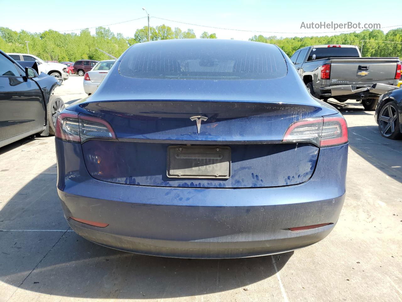 2019 Tesla Model 3  Синий vin: 5YJ3E1EA2KF331981