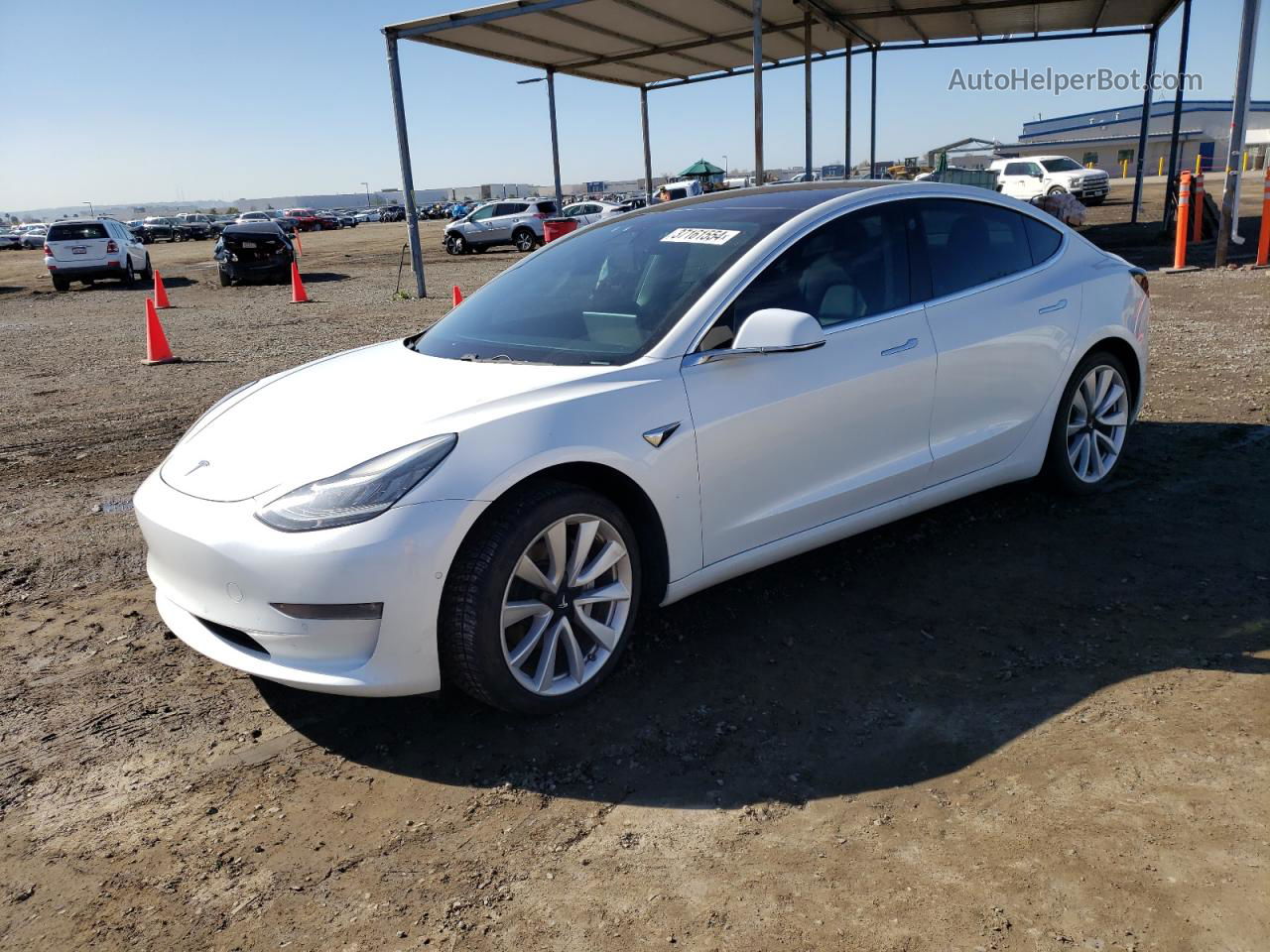 2019 Tesla Model 3  Белый vin: 5YJ3E1EA2KF412933