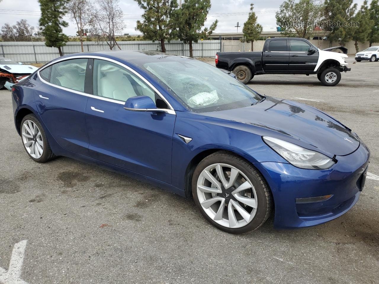 2019 Tesla Model 3  Blue vin: 5YJ3E1EA2KF509744