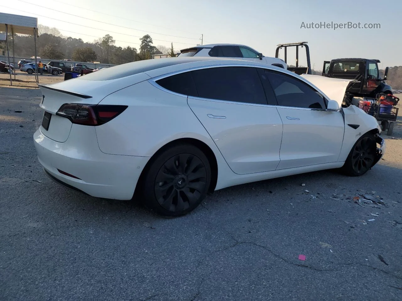 2020 Tesla Model 3  White vin: 5YJ3E1EA2LF613166