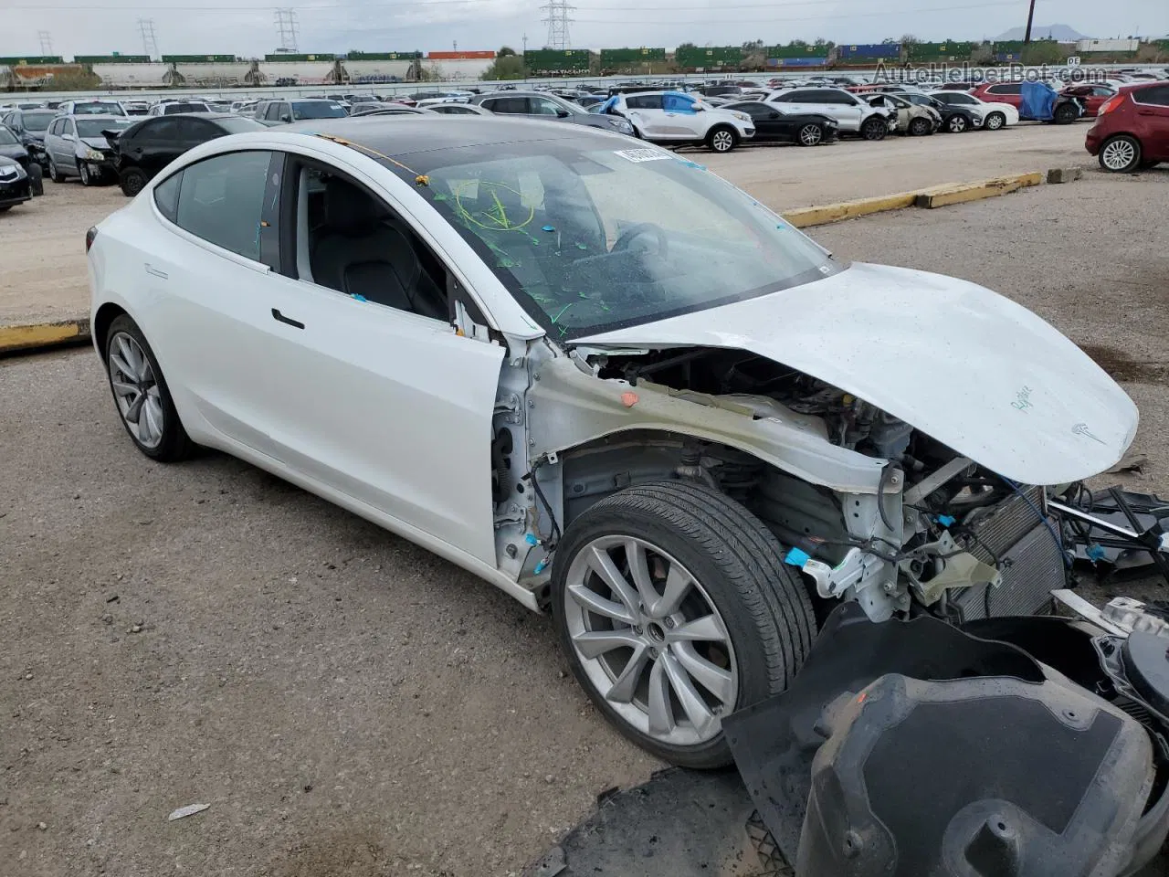 2020 Tesla Model 3  White vin: 5YJ3E1EA2LF614754