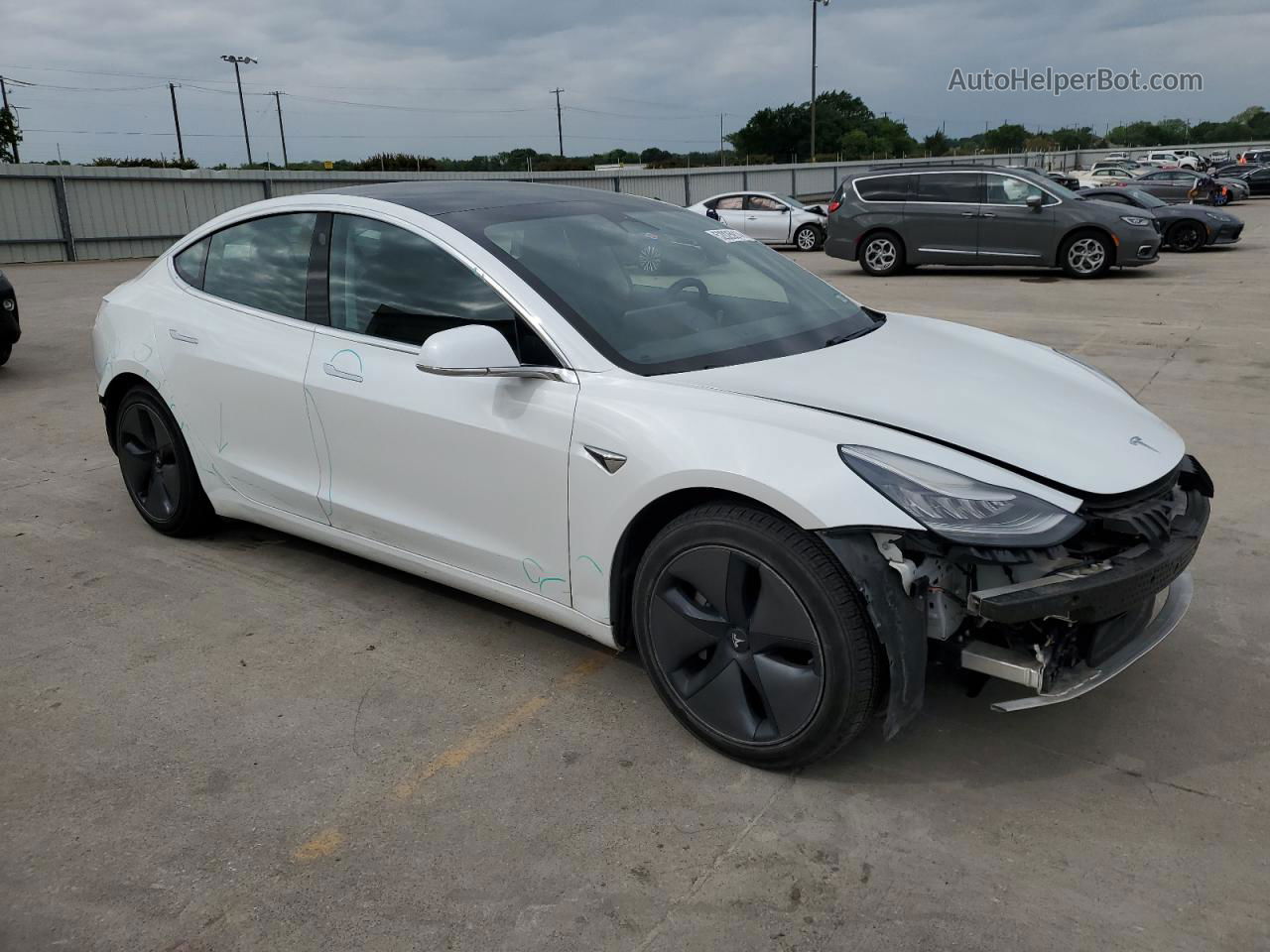 2020 Tesla Model 3  White vin: 5YJ3E1EA2LF633448