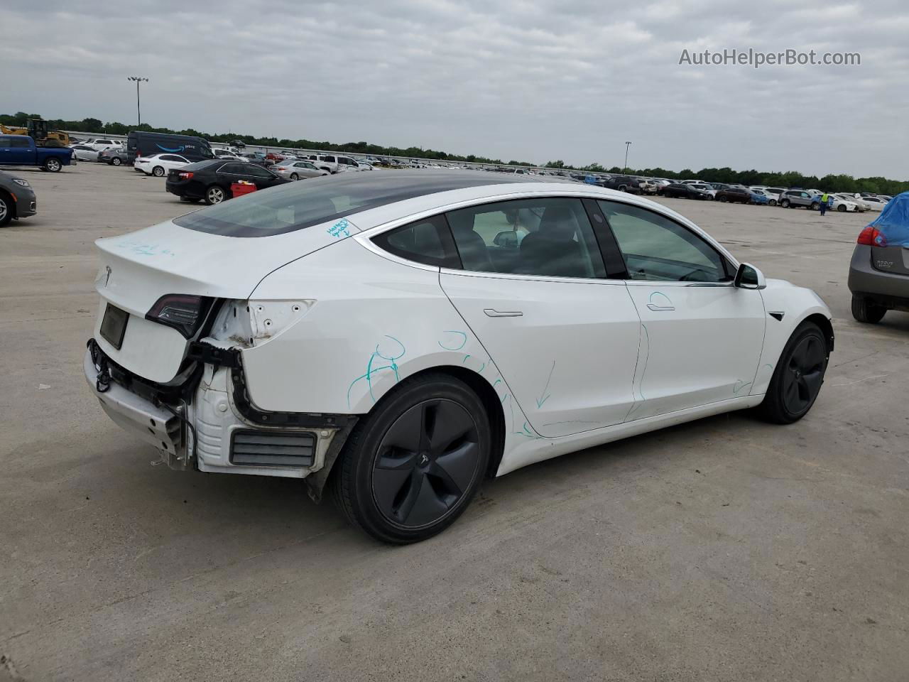 2020 Tesla Model 3  White vin: 5YJ3E1EA2LF633448