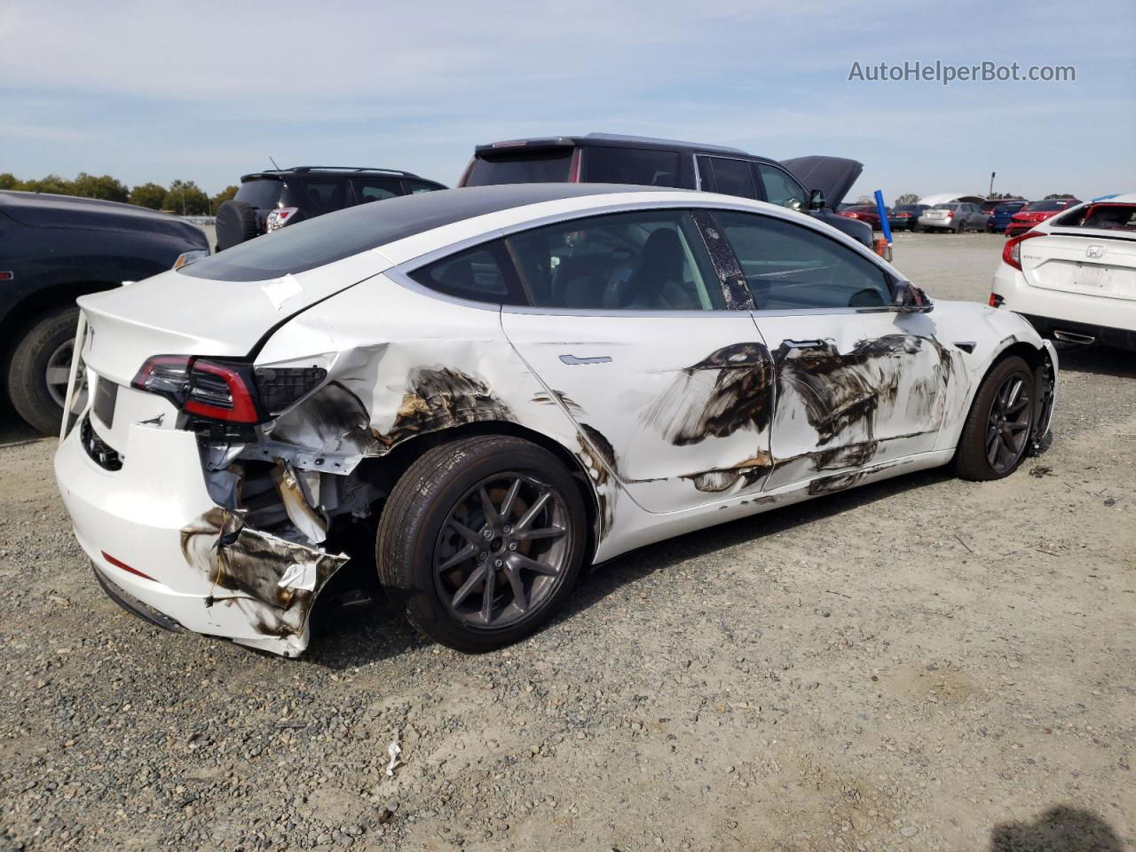 2020 Tesla Model 3  White vin: 5YJ3E1EA2LF659743