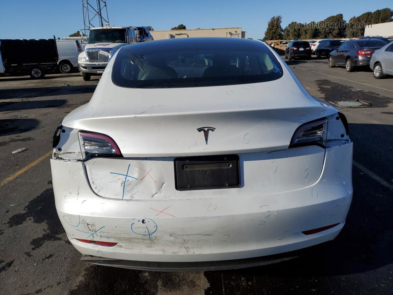 2021 Tesla Model 3  White vin: 5YJ3E1EA2MF070712