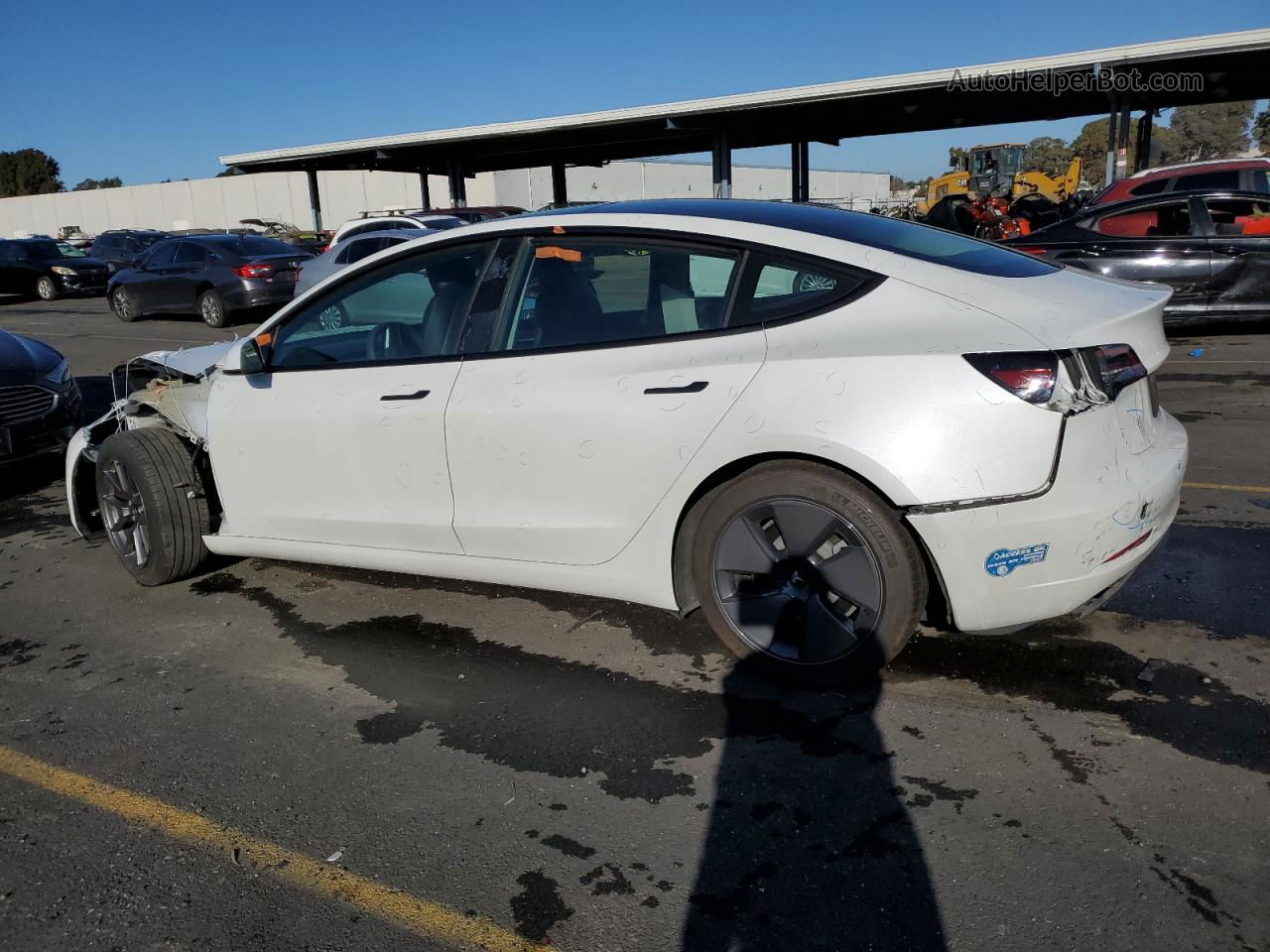 2021 Tesla Model 3  White vin: 5YJ3E1EA2MF070712