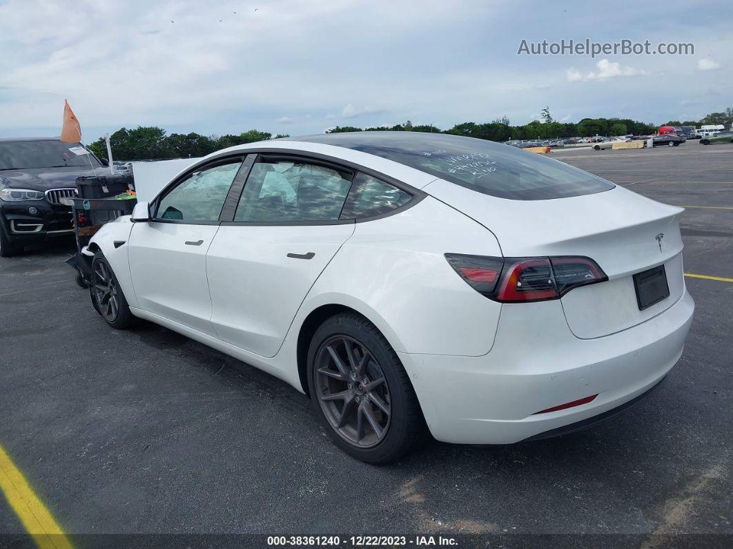 2021 Tesla Model 3 Standard Range Plus Rear-wheel Drive White vin: 5YJ3E1EA2MF084819