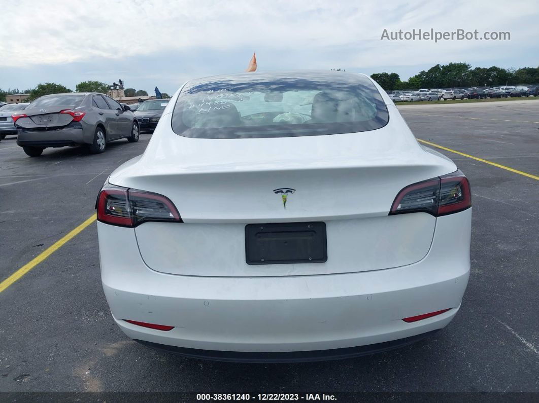 2021 Tesla Model 3 Standard Range Plus Rear-wheel Drive White vin: 5YJ3E1EA2MF084819