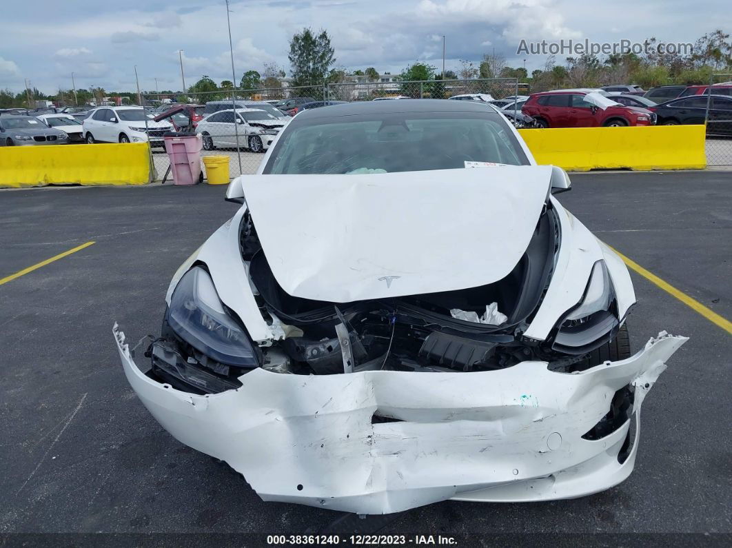 2021 Tesla Model 3 Standard Range Plus Rear-wheel Drive White vin: 5YJ3E1EA2MF084819