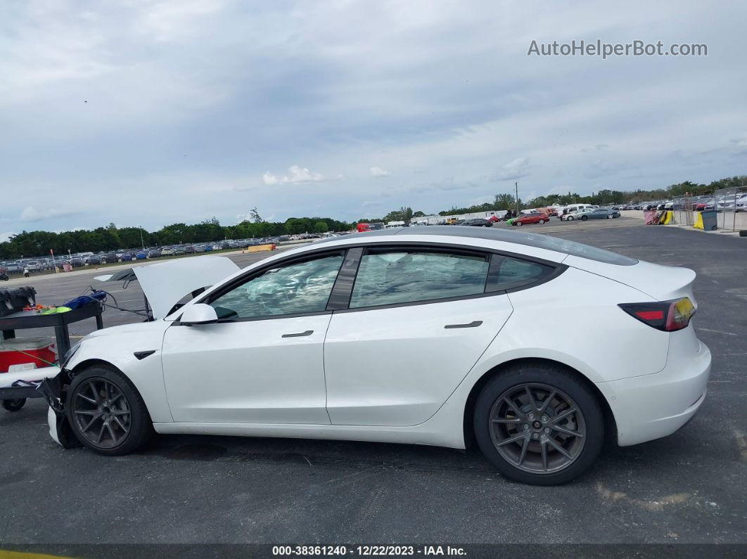 2021 Tesla Model 3 Standard Range Plus Rear-wheel Drive White vin: 5YJ3E1EA2MF084819