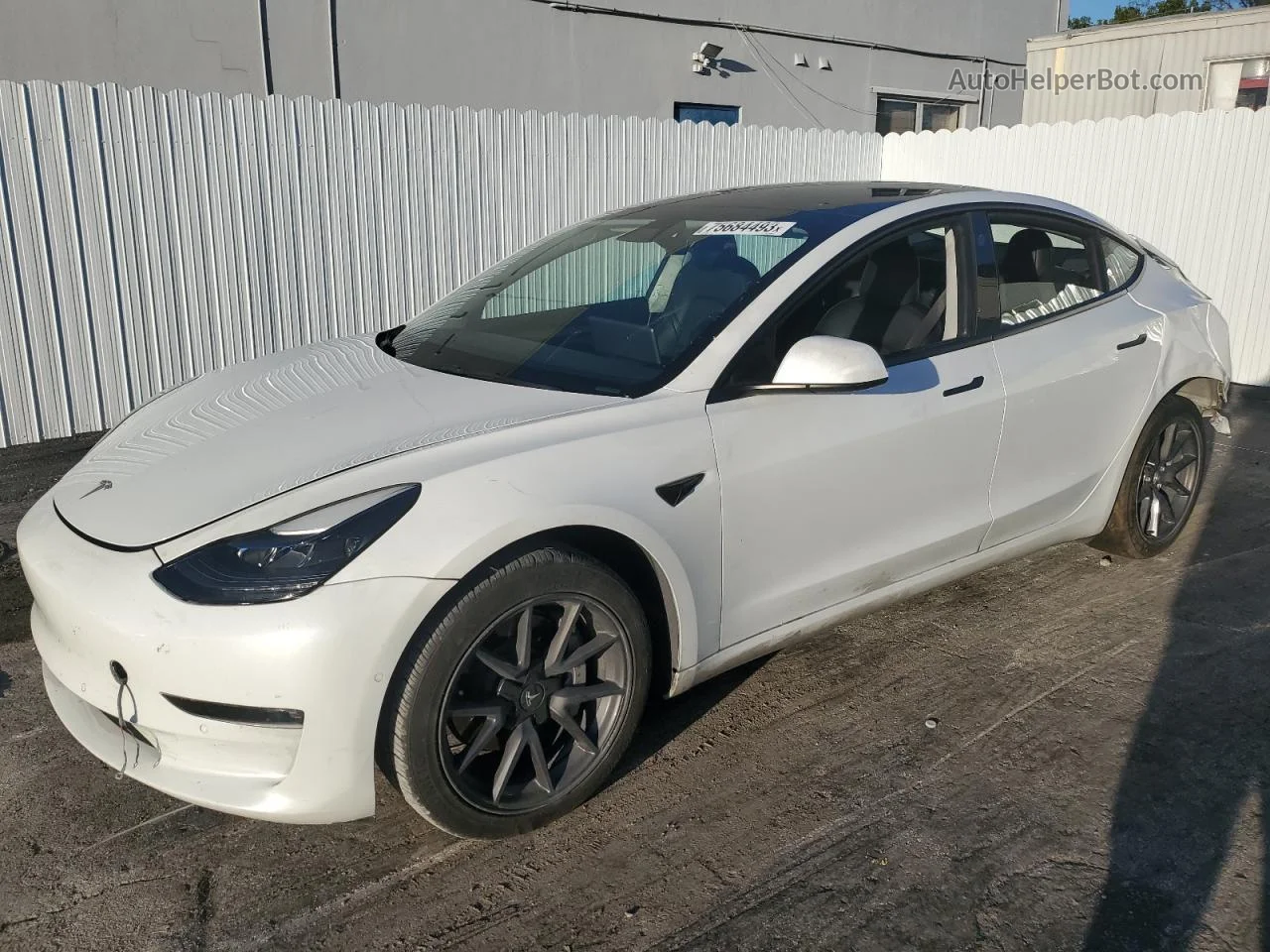 2021 Tesla Model 3  White vin: 5YJ3E1EA2MF090409