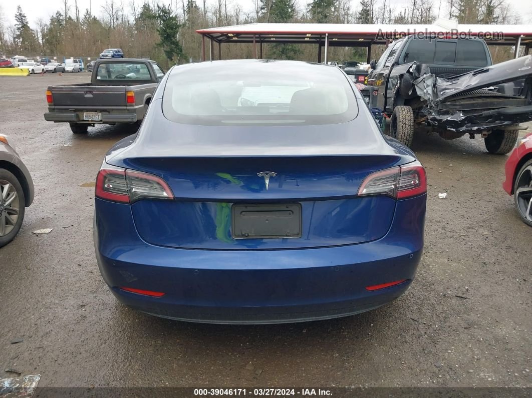 2021 Tesla Model 3 Standard Range Plus Rear-wheel Drive Blue vin: 5YJ3E1EA2MF091785