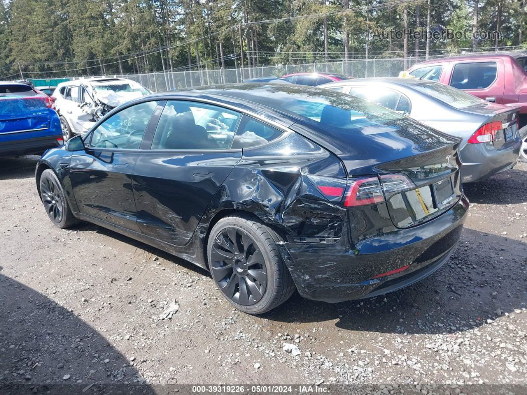 2021 Tesla Model 3 Standard Range Plus Rear-wheel Drive Black vin: 5YJ3E1EA2MF092726