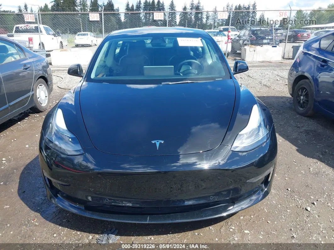 2021 Tesla Model 3 Standard Range Plus Rear-wheel Drive Black vin: 5YJ3E1EA2MF092726