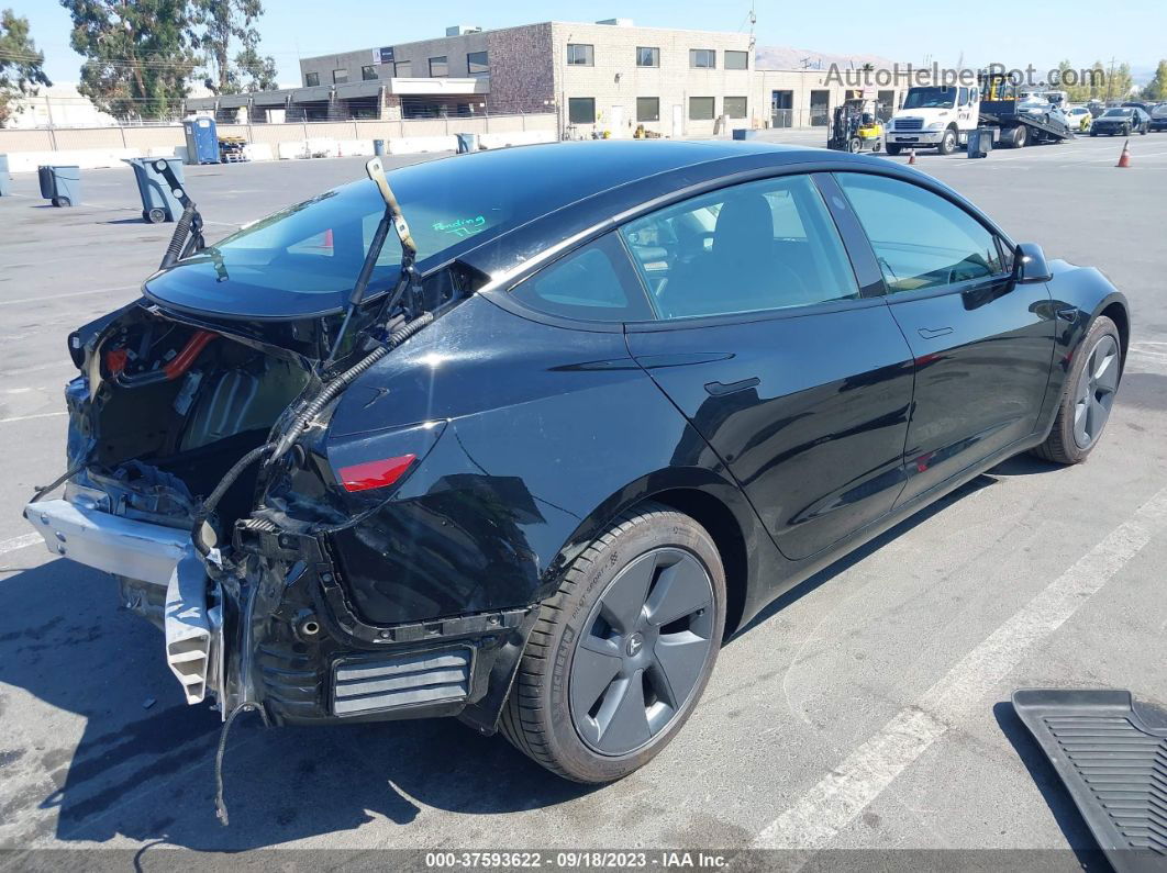 2021 Tesla Model 3 Standard Range Plus Rear-wheel Drive Black vin: 5YJ3E1EA2MF093861