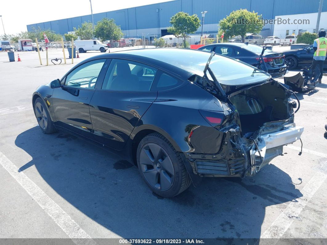 2021 Tesla Model 3 Standard Range Plus Rear-wheel Drive Black vin: 5YJ3E1EA2MF093861