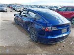 2021 Tesla Model 3 Standard Range Plus Rear-wheel Drive Синий vin: 5YJ3E1EA2MF094993