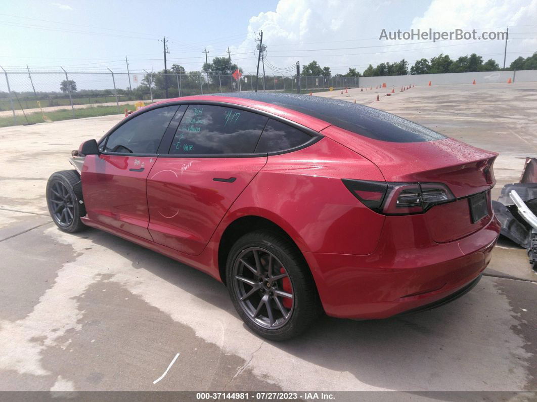 2021 Tesla Model 3 Standard Range Plus Красный vin: 5YJ3E1EA2MF915848