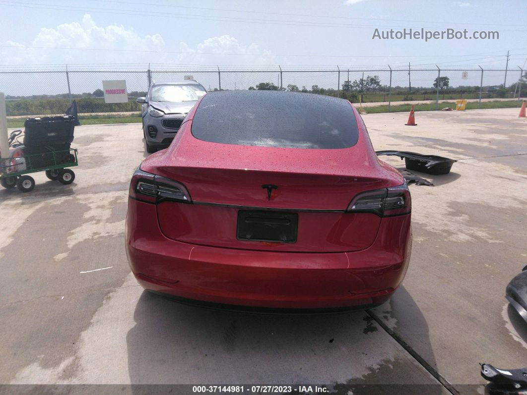 2021 Tesla Model 3 Standard Range Plus Красный vin: 5YJ3E1EA2MF915848