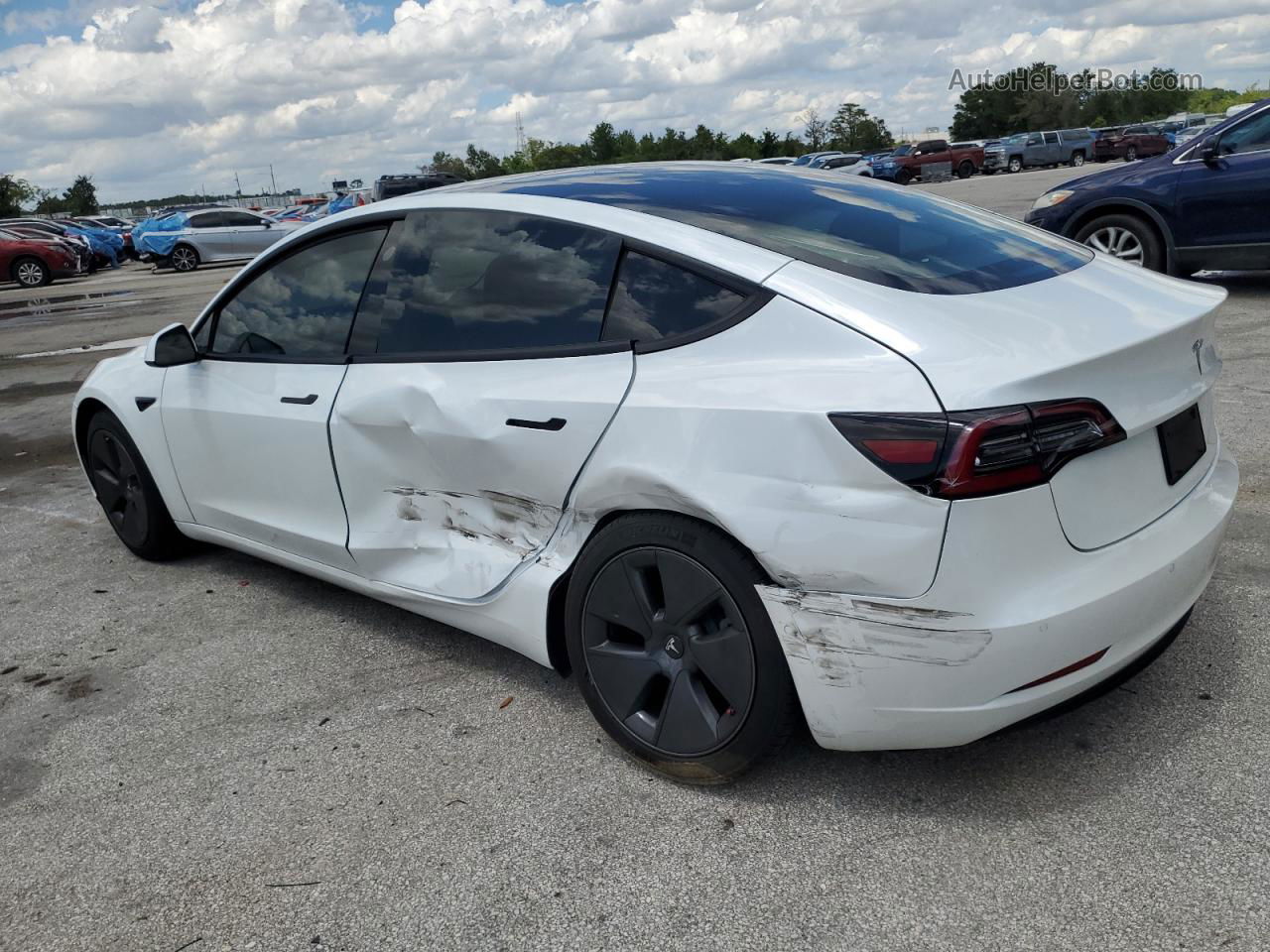 2021 Tesla Model 3  White vin: 5YJ3E1EA2MF920239