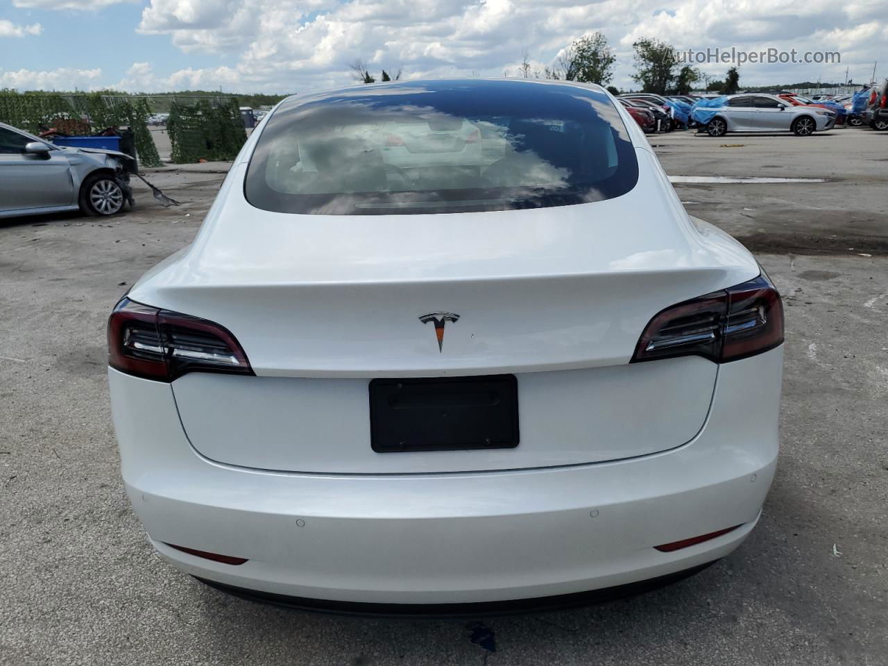 2021 Tesla Model 3  White vin: 5YJ3E1EA2MF920239