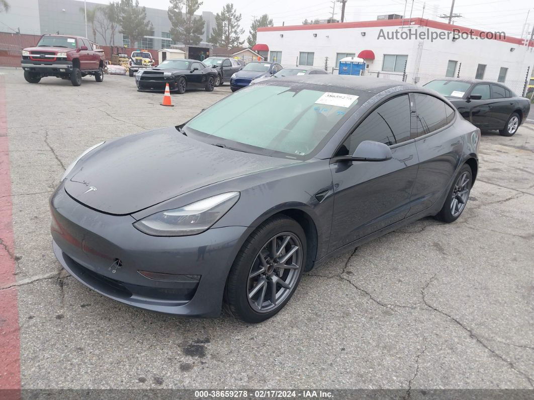 2021 Tesla Model 3 Standard Range Plus Rear-wheel Drive Gray vin: 5YJ3E1EA2MF941284